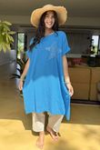 Made in Italy Sahara Star Sack Dress Cerulean